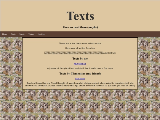 creations/texts screenshot