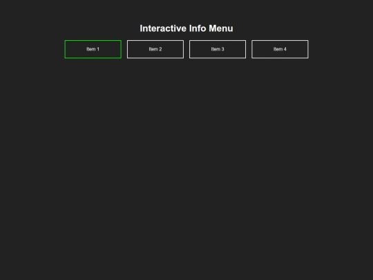 Menu screenshot
