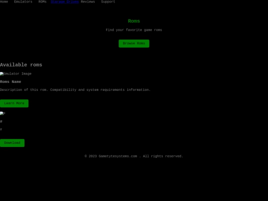 Roms/Index screenshot