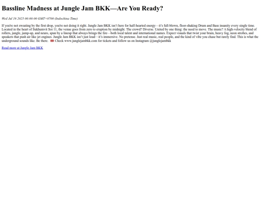 bassline-madness-at-jungle-jam-bkk-are-you-ready screenshot