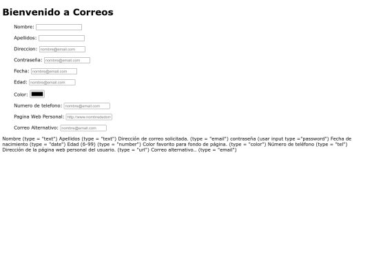 Correo screenshot