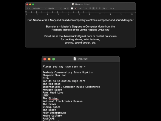 bio screenshot