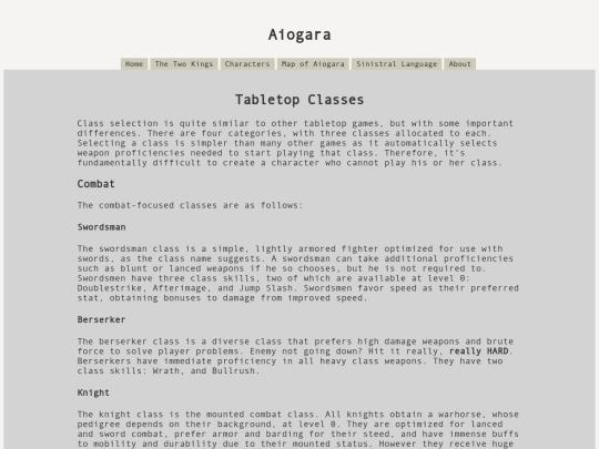 tabletop/classes screenshot