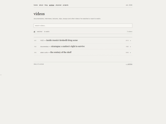 videos screenshot