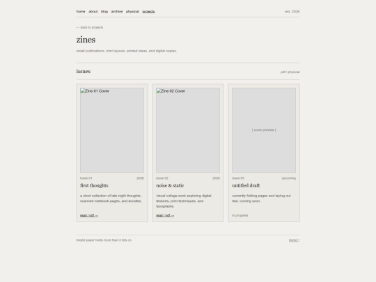 zines screenshot
