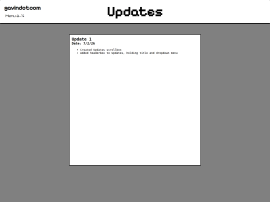 updates screenshot
