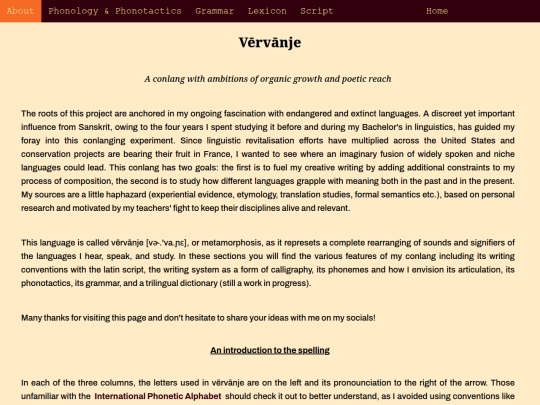 conlang-about screenshot