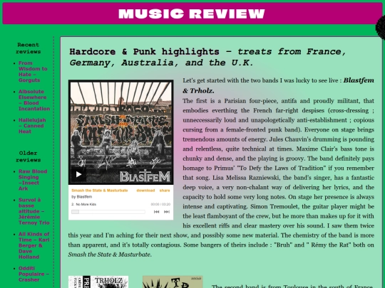 music-review screenshot