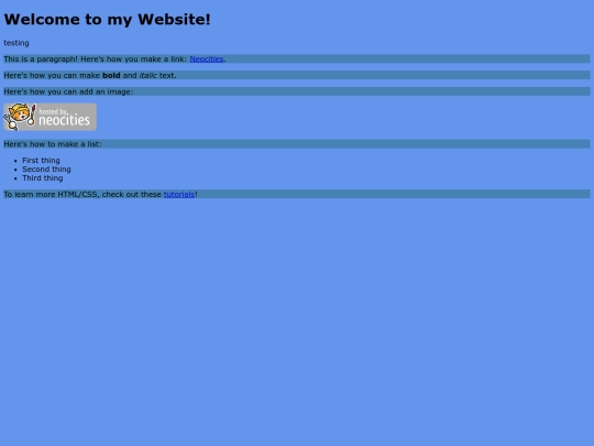 testpage screenshot