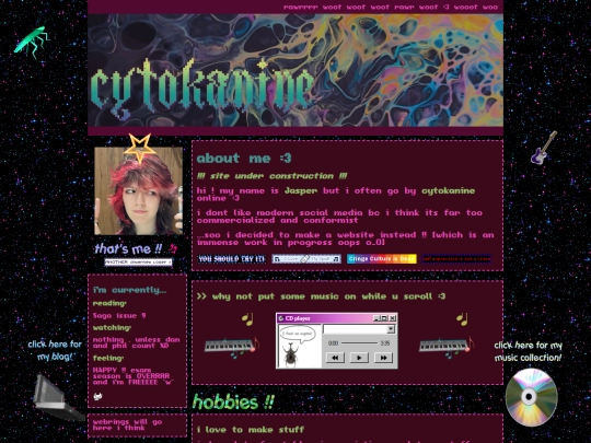 about-me screenshot