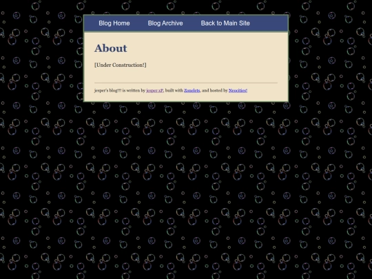 blog/about screenshot