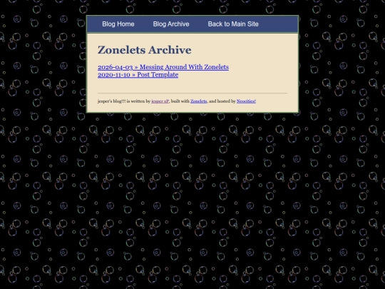 blog/archive screenshot