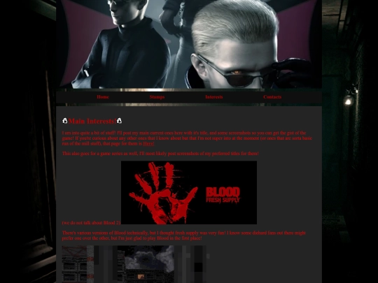 Interests screenshot