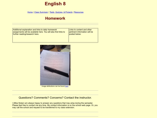 homework screenshot