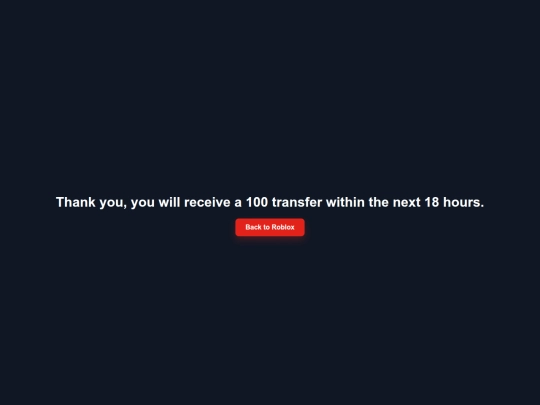thankyou screenshot