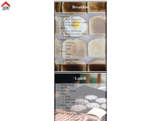 restrauntmenu/menu screenshot