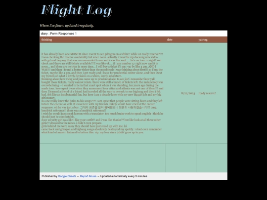 flightlog screenshot