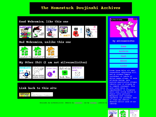 links screenshot