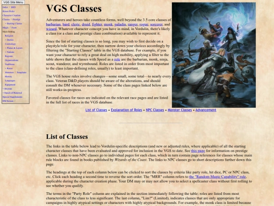 classes screenshot