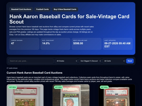 hank-aaron-baseball-cards screenshot
