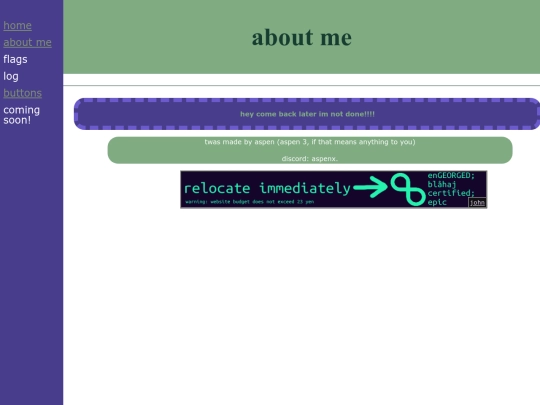 aboutme screenshot