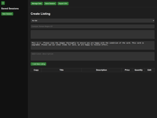 eBay Listing Generator V3 screenshot