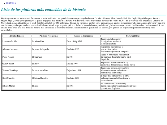 arte/tablitas screenshot