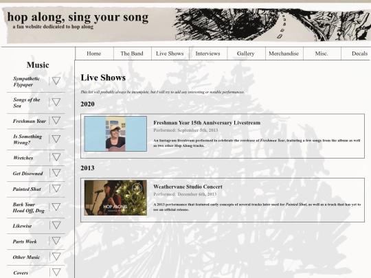live-shows screenshot