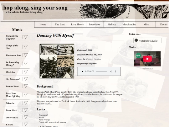 music/dancing-with-myself screenshot