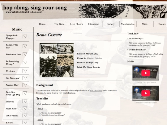 music/demo-cassette screenshot