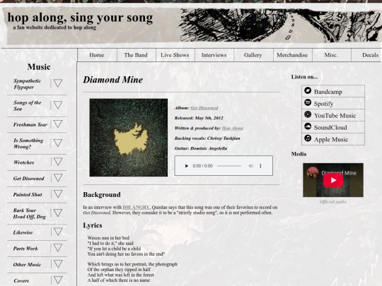 music/diamond-mine screenshot