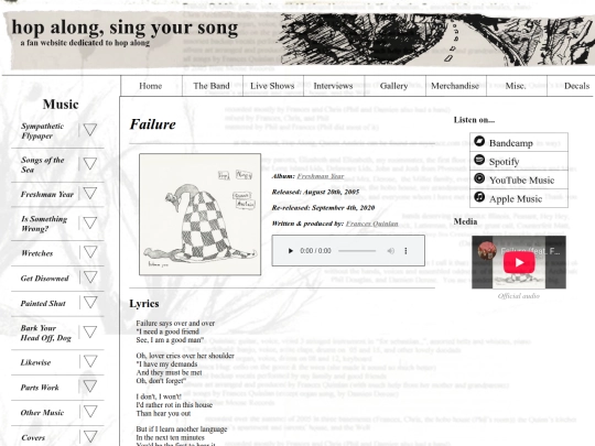music/failure screenshot