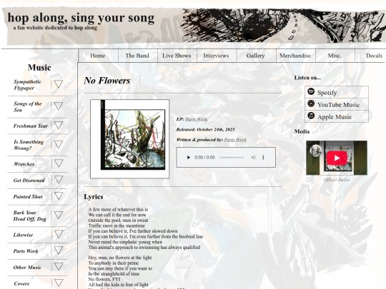 music/no-flowers screenshot