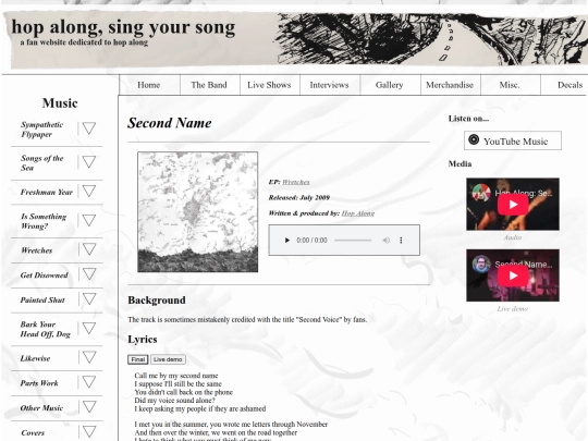 music/second-name screenshot