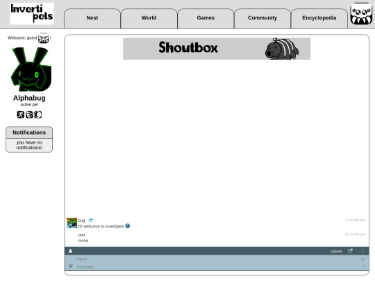 community/shoutbox screenshot