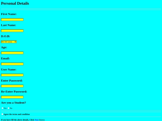 Sign Up screenshot