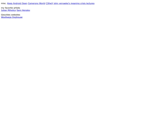 Links screenshot