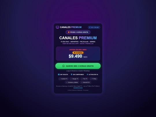 canales-premium screenshot