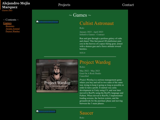 Portfolio Website V2/mainpage screenshot