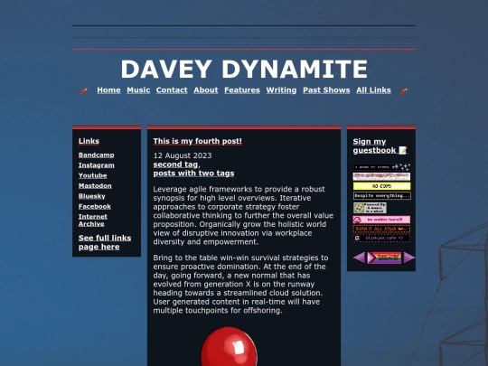 blog/examplepost screenshot