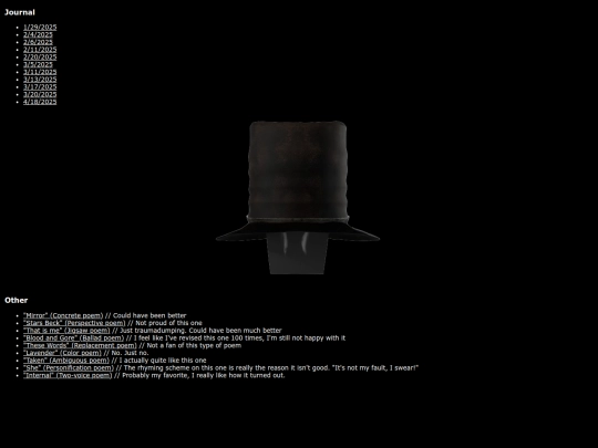 writing/journal screenshot