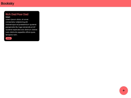 java script project books/booksky screenshot