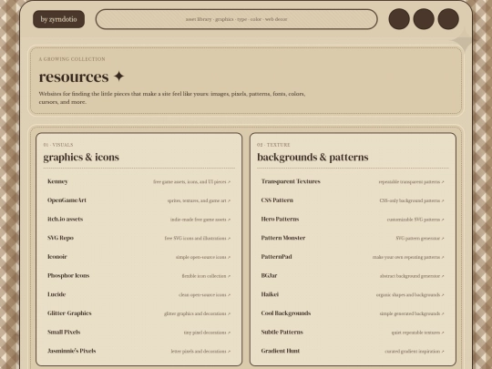 pages/resources screenshot