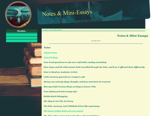 writingSection/Notes screenshot