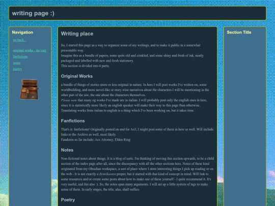 writings screenshot
