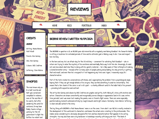 comic/review/BRZRKR screenshot