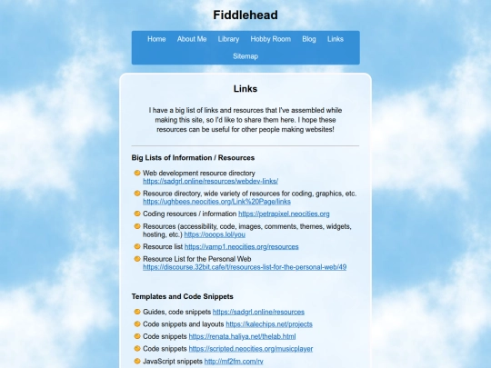 links screenshot