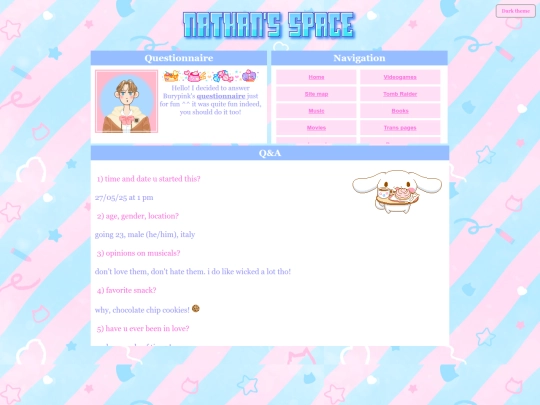questionnaire screenshot