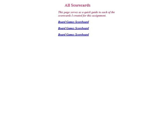 scorecards screenshot