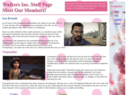 staff-page-assignment screenshot